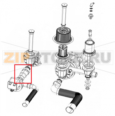 Tronchetto mandata modello b/ps Silanos S 021      Tronchetto mandata modello b/ps Silanos S 021Запчасть на сборочном чертеже под номером: 21Название запчасти на итальянском языке: Tronchetto mandata modello b/ps Silanos S 021