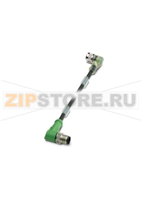Кабель для датчика / исполнительного элемента Phoenix Contact SAC-3P-M12MR/ 2,0-170/M12FR-2L 3-полюсн., PUR без галогенов, темно-серый RAL 7021, Штекеры угловой M12, А-кодирование, к Гнездо угловой M12, А-кодирование, с помощью 2 светодиодных индикатора, Длина кабеля: 2 м.Минимальный заказ: 50 шт.Упаковка: 5 шт.