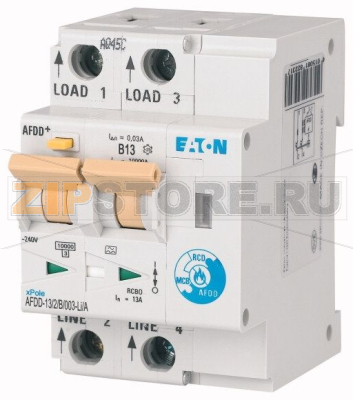 Устройство защиты от дуги, КЗ, токов утечки и перегрузки Eaton AFDD-13/2/B/003-LI/A 