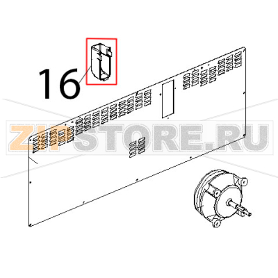 Cuffia copri camino fumi L.M. Unox XF 183 Cuffia copri camino fumi L.M. Unox XF 183Запчасть на деталировке под номером: 16