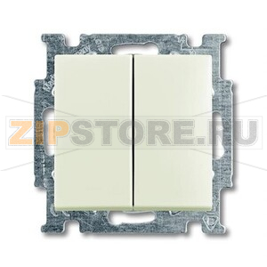 Выключатель двухклавишный, белый ABB 2CKA001012A2187 