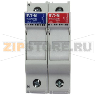 Держатель предохранителя, 32 A, AC 690 В, 10x38 мм, 1P + N, UL, IEC Eaton 1P&amp;Neutral 10X38MFH30A 
