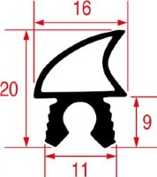 GUARNIZIONE PORTA FORNO 1750 mm