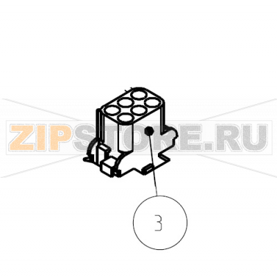 Connettore 6 vie femmina Imesa ES 10                                Connettore 6 vie femmina Imesa ES 10Запчасть на сборочном чертеже под номером: 3Название запчасти на итальянском языке: Connettore 6 vie femmina Imesa ES 10