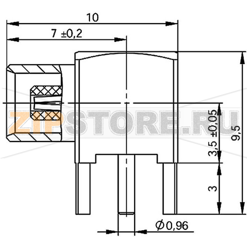 Разъем MCX, 50 Ом, 1 шт Telegärtner J01271A0161 