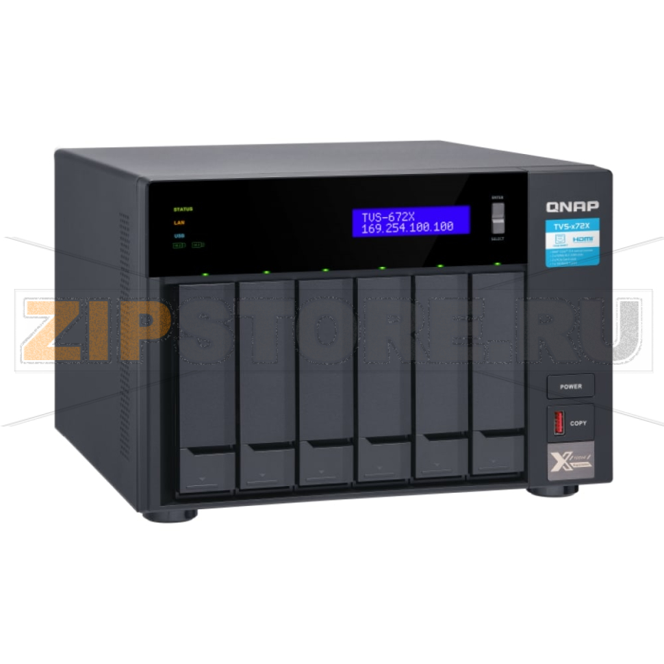 Накопитель сетевой QNAP TVS-672X 