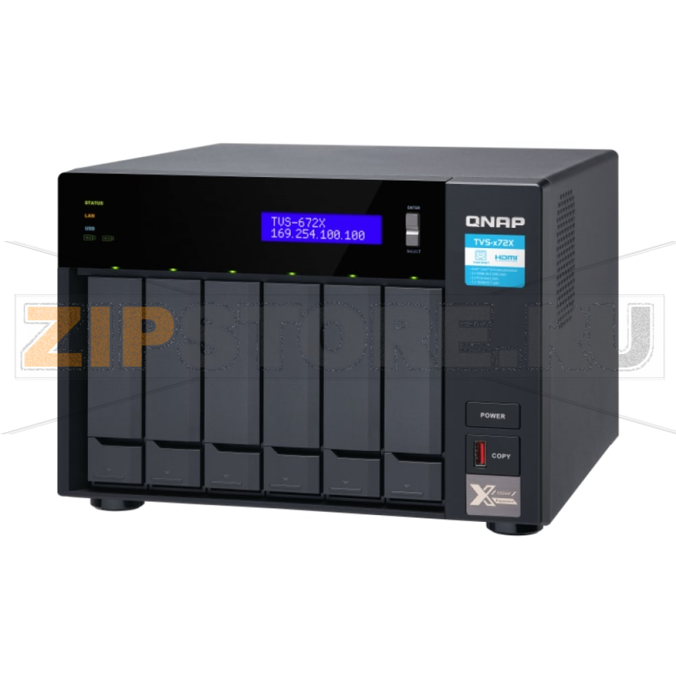 Накопитель сетевой QNAP TVS-672X 