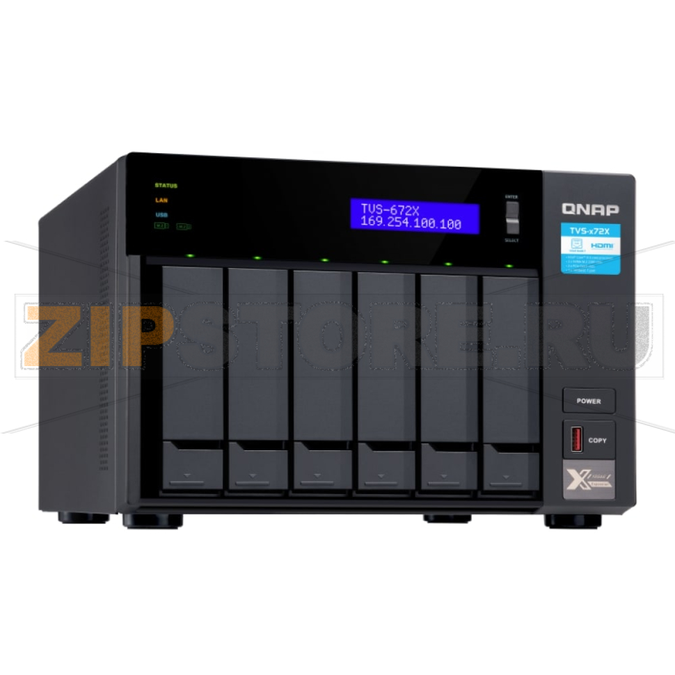 Накопитель сетевой QNAP TVS-672X 