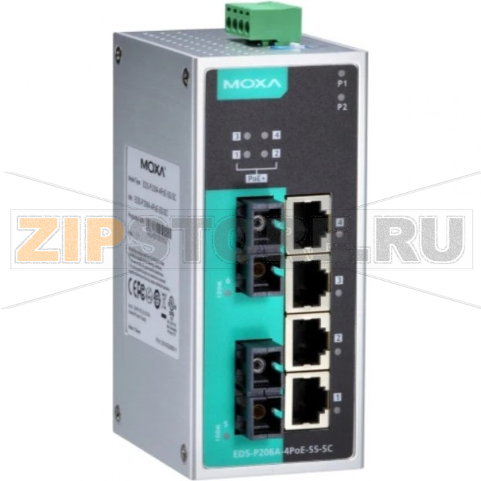 Коммутатор MOXA EDS-P206A-4PoE-SS-SC 