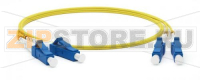 Hyperline FC-D2-9-LC/UR-LC/UR-H-2M-LSZH-YL (FC-9-LC-LC-UPC-2M) Патч-корд волоконно-оптический (шнур) SM 9/125 (OS2), LC/UPC-LC/UPC, duplex, LSZH, 2 м