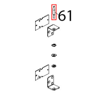 Perno filettato sup. porta Unox XV 203G