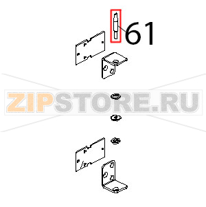 Perno filettato sup. porta Unox XV 203G Perno filettato sup. porta Unox XV 203GЗапчасть на деталировке под номером: 61