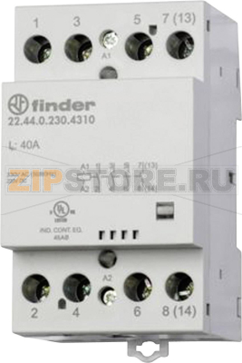 Контактор модульный 230 V (DC), 230 V (AC), 40 А Finder 22.44.0.230.4310 