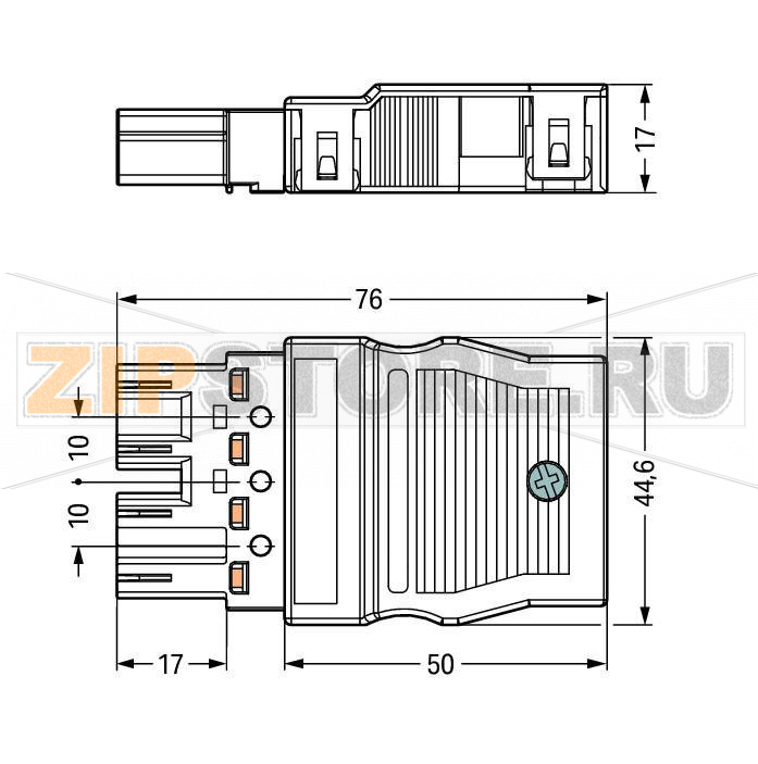 Штекер; с корпусом разгрузки натяжения; 4-пол.; Код. A; 4,00 mm; белые Wago 770-134 Set: Plug 770-234 and strain relief housing 770-514Protected against mismating and maintenance-freePush-in CAGE CLAMP® spring pressure connection technology allows solid conductors to be simply pushed into a unitTwo-wire connection per pole for loops or bridgesAdditional variable coding is possible...