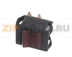 SW,RKR DPDT W/LAMP 120V R 