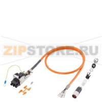Силовой кабель предварительно собранный тип: 6FX5042-5DS54 4x 6+ (2x1.5) C C Connector полная резьба Sz. 1.5 для SINAMICS S120 книжного формата с кольцевой кабельным наконечником UL / CSA DESINA MOTION-CONNECT 500 Dmax = 16.1 мм стороны двигателя: контакт