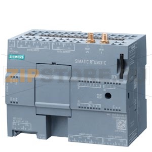 SIMATIC RTU3031C compact low-power RTU; Battery or solar-operated; connection ext. power supply 10.8 V to 28.8 V DC; integrated UMTS modem; GPS; Connection to Telecontrol Server Basic DNP3, IEC 60870-5-104 and SINAUT ST7 protocol; onboard I/Os: 8 DI, 8 DQ 