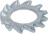 TOOTHED WASHER ø 4.3x8x1.5 mm