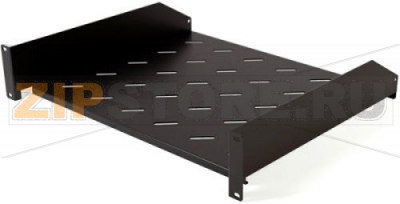 Hyperline TAL3-2U-300-RAL9005 Полка угловая с перфорацией 19&quot;, 2U, ширина 440 мм, глубина 300 мм, цвет черный (RAL 9005) 