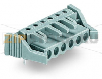 MCS MIDI Classic Розетка под пайку THT; 0.6 x 1.0 mm solder pin; угловые; Фиксирующий рычаг; Шаг контактов 5 мм; 10-пол.; серые Wago 232-240/039-000