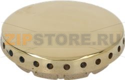 BURNER CAP PERFORATED BRASS POLISHED 