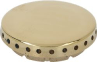 BURNER CAP PERFORATED BRASS POLISHED
