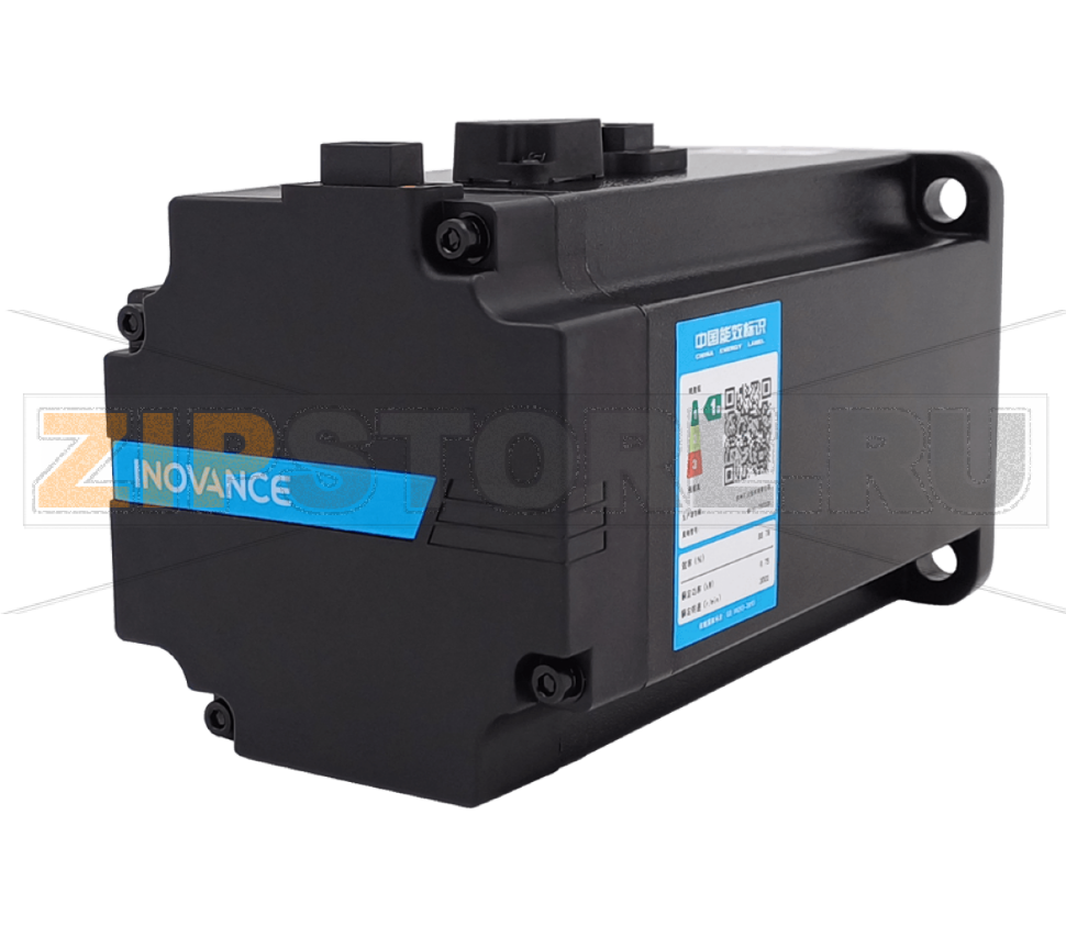 Серводвигатель с тормозом 220 В, 3000 об/мин, 2.39 Н·м, 0.75 кВт, фланец: 80 мм, IP67 Inovance MS1H1-75B30CB-A334R-INT 