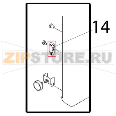 Frame retainer joint Angelo Po FM611E1 Frame retainer joint Angelo Po FM611E1Запчасть на деталировке под номером: 14