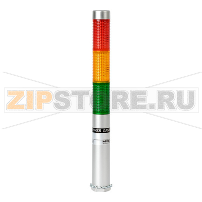 Колонна сигнальная c СИД модулем, светодиодная, алюминиевая, компактная, Ø: 25 мм, режим работы: постоянное/мигающее свечение Autonics PLDMF-301-RYG 