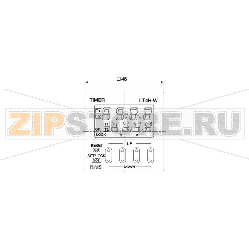 Реле времени цифровое 240 В/AC, 0.01 с-9999 ч, 1 шт Panasonic LT4HW8240ACJ 