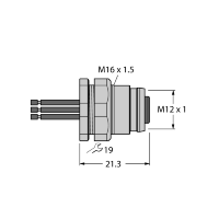 Фланец Turck EC-FKFDW4.54-0.5/16