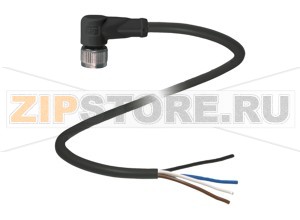 Кабель датчика-исполнительного устройства Female connector V1-W-BK10M-PUR-U Pepperl+Fuchs Описание оборудованияFemale cordset, M12, 4-pin, PUR cable