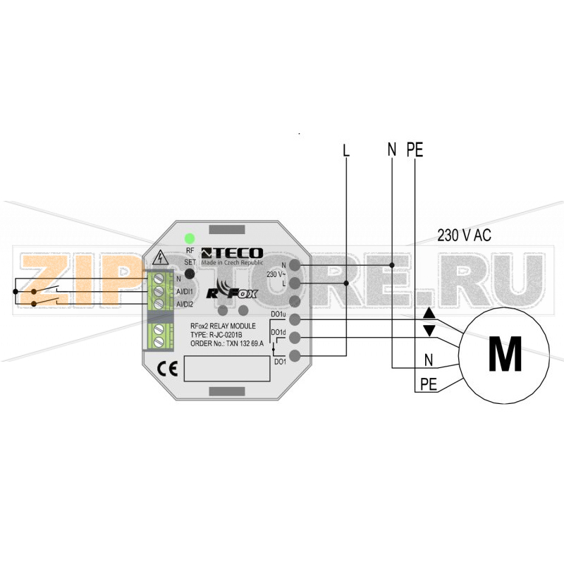 TECO R-JC-0201B-A, Shutter actuator 