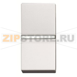 Механизм одноклавишного двухполюсного выключателя с клавишей, одномодульный, альпийский белый ABB 2CLA210120N1101 