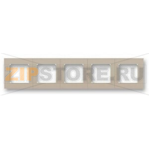 Рамка пятиместная, кофе макиато/белый ABB 2CHH015050A6018 