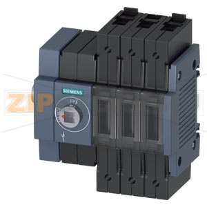 Разъединитель 80A, типоразмер 1, 3-пол.бок.привод слева баз. блок без ручки рамочные клеммы Siemens 3KD2834-2ME10-0 
