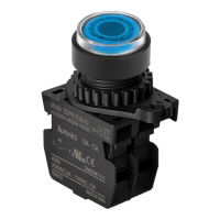 Выключатель кнопочный, Ø отверстия: 22/25 мм Autonics S2PR-E3BALM