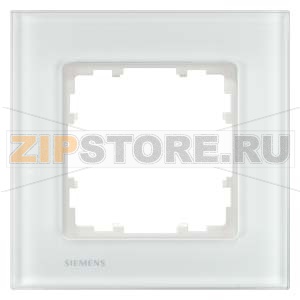 DELTA MIRO РАМКА 1-МЕСТН. СТЕКЛО БЕЛОЕ Siemens 5TG1201-1 