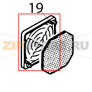 Filter retainer Toshiba TEC B-SX4T-GS20-QM-R Filter retainer Toshiba TEC B-SX4T-GS20-QM-RЗапчасть на деталировке под номером: 19