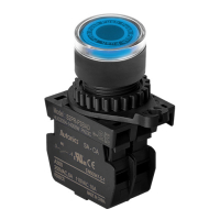 Выключатель кнопочный, Ø отверстия: 22/25 мм Autonics S2PR-P3BALM