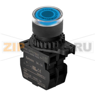 Выключатель кнопочный, Ø отверстия: 22/25 мм Autonics S2PR-P3BALM 