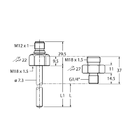 Датчик контроля потока Turck FP100-300L-04-NA-H1141