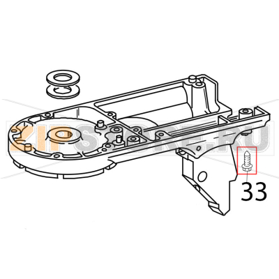 Screw KitchenAid 5K45SSEWH Screw KitchenAid 5K45SSEWHЗапчасть на деталировке под номером: 33