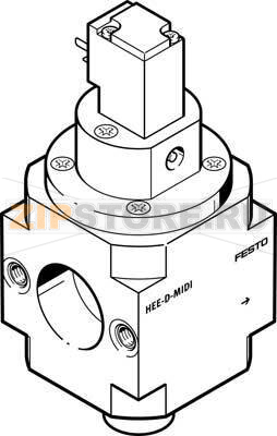 Клапан запорный Festo HEE-D-MIDI-110 
