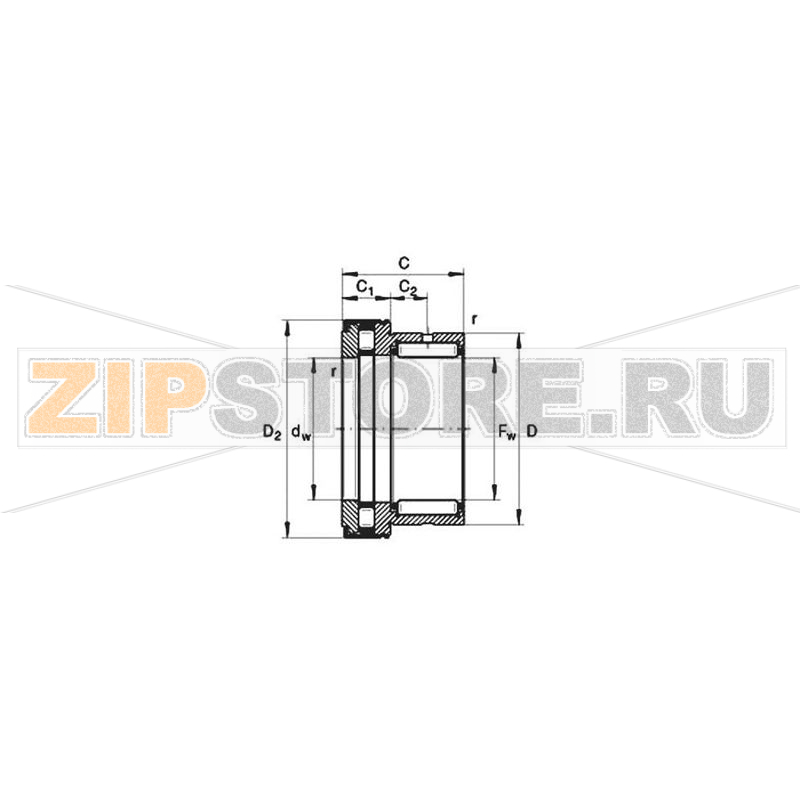Подшипник шариковый, упорный, игольчатый, DIN 5429 UBC NKX 40 Z 