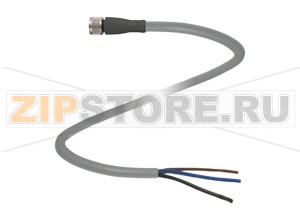 Кабель датчика-исполнительного устройства Female connector V3-GM-3M-PUR Pepperl+Fuchs Описание оборудованияCable socket, M8, 3-pin, PUR cable