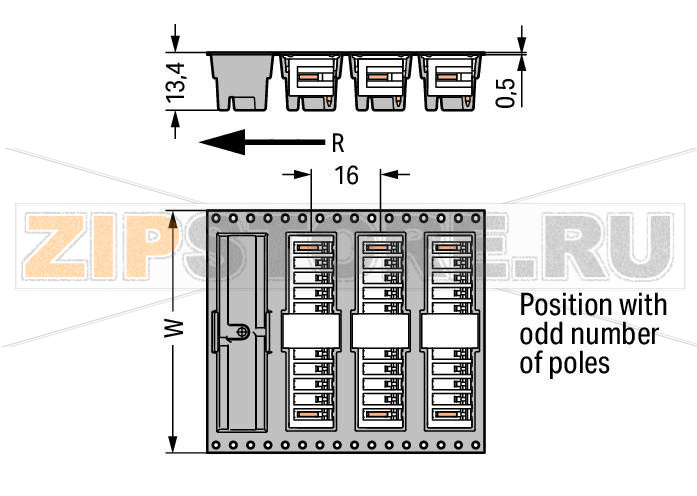 MCS MINI Вилка под пайку THR; 1.0 x 1.0 mm solder pin; угловые; 100% защита от неправильного подсоединения; упаковка в ленте на бобине; Шаг контактов 3,81 мм; 3-пол.; черные Wago 734-263/105-604/997-405 Вилки для пайки оплавлением припоя для поверхностного монтажаДоступны в ленте на бобине для автоматической сборкиОптимальная теплопроницаемость благодаря дизайну корпуса контакта обеспечивает более низкие температуры пайки100% защита от неправильного подсоединенияВозможны варианты кодировки...
