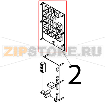 LED/CPU PCB Angelo Po FX101E1 LED/CPU PCB Angelo Po FX101E1Запчасть на деталировке под номером: 2