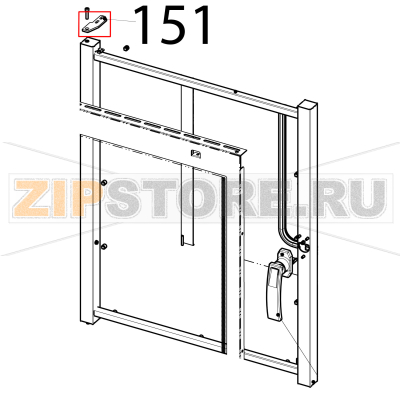 Ovens door hinge Tecnoinox EFC10M Ovens door hinge Tecnoinox EFC10MЗапчасть на деталировке под номером: 151