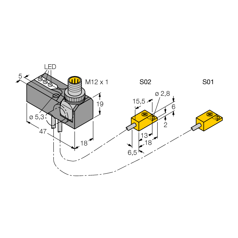 Датчик индуктивный Turck NI2-ISI-0.055-BDS-2AP6X3-H1141/S34 